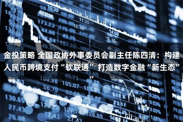 金投策略 全国政协外事委员会副主任陈四清：构建人民币跨境支付“软联通” 打造数字金融“新生态”